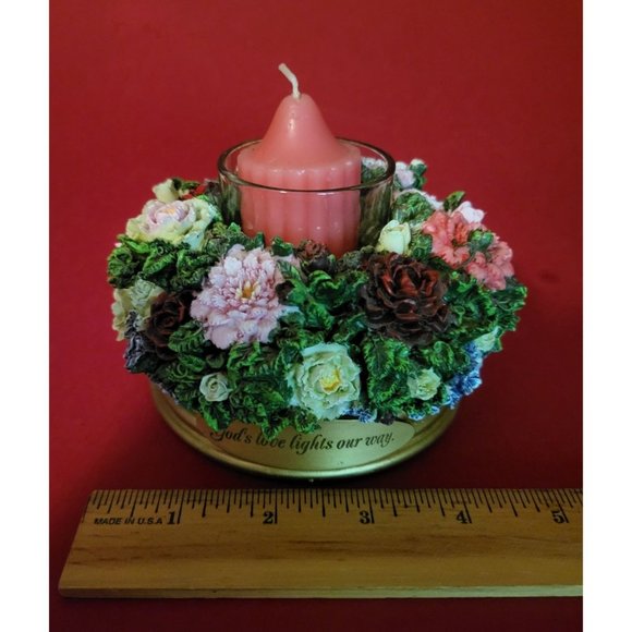 Sierra Floral Candle Holder Handcrafted Hand Painted - Picture 10 of 10